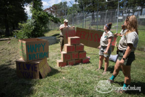 Interns with special birthday enrichment