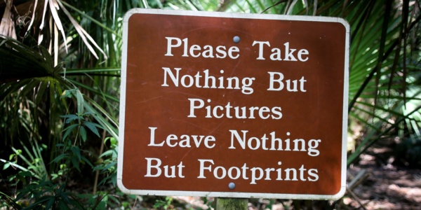 Leave no trace sign